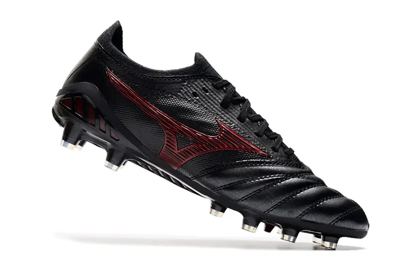 Mizuno Morelia Neo 3 Beta FG - Black/Crimson Red/Dark Charcoal