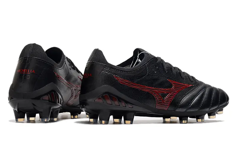 Mizuno Morelia Neo 3 Beta FG - Black/Crimson Red/Dark Charcoal