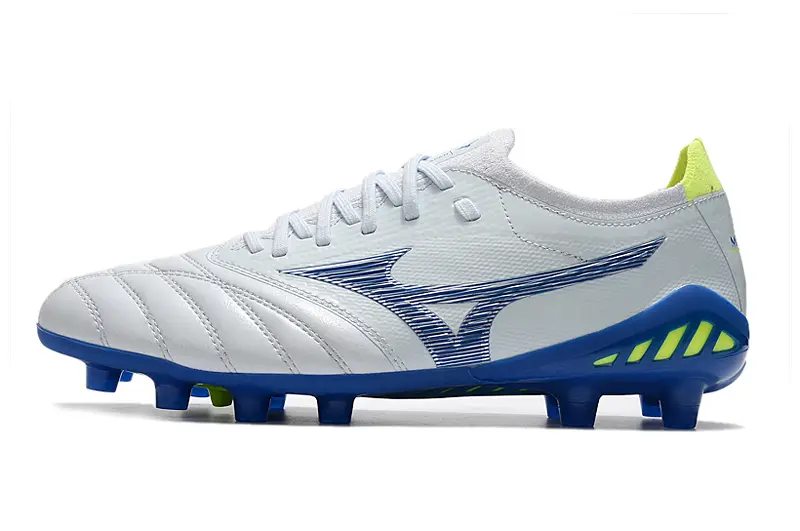 Mizuno Morelia Neo 3 Beta FG - White/Electric Blue/Lime Green