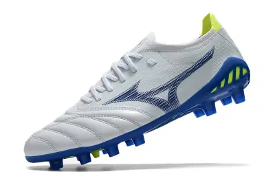 Mizuno Morelia Neo 3 Beta FG - White/Electric Blue/Lime Green