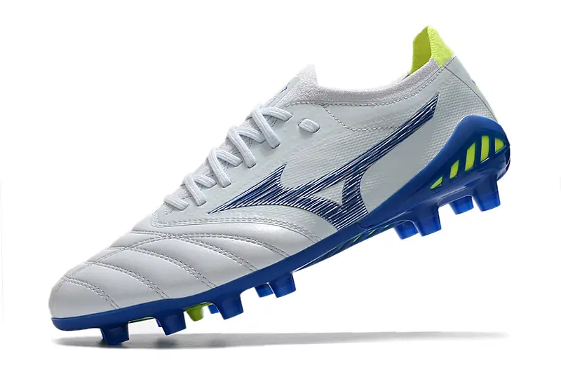 Mizuno Morelia Neo 3 Beta FG - White/Electric Blue/Lime Green