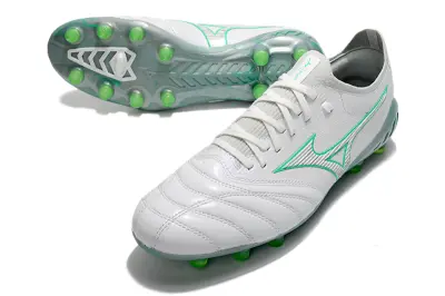 Mizuno Morelia Neo 3 Beta FG - White/Electric Green/Phantom Grey