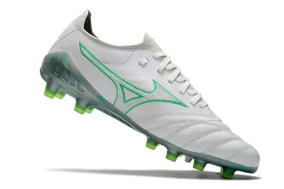 Mizuno Morelia Neo 3 Beta FG - White/Electric Green/Phantom Grey