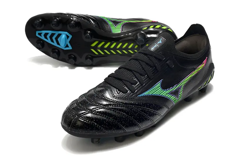 Mizuno Morelia Neo 3 Beta FG - Black/Electric Green/Blue Accent