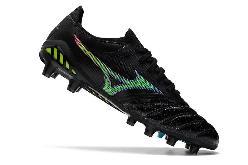 Mizuno Morelia Neo 3 Beta FG - Black/Electric Green/Blue Accent
