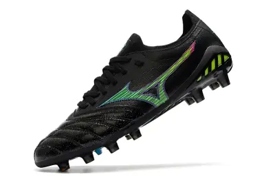 Mizuno Morelia Neo 3 Beta FG - Black/Electric Green/Blue Accent