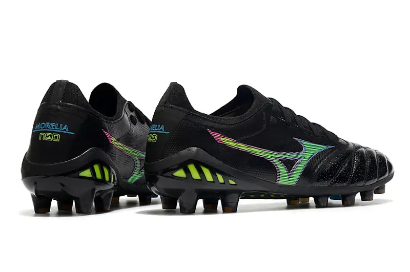 Mizuno Morelia Neo 3 Beta FG - Black/Electric Green/Blue Accent