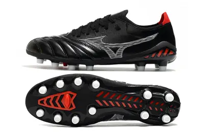 Mizuno Morelia Neo 3 Beta FG - Black/Fiery Red/Charcoal Grey