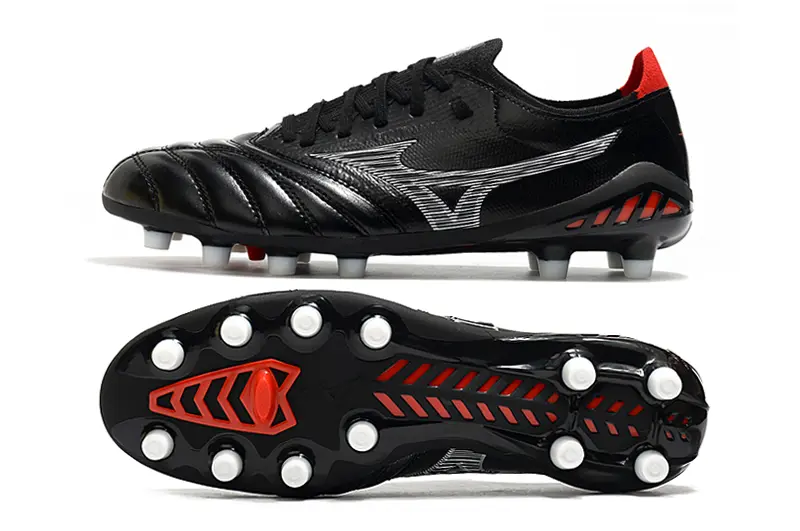 Mizuno Morelia Neo 3 Beta FG - Black/Fiery Red/Charcoal Grey