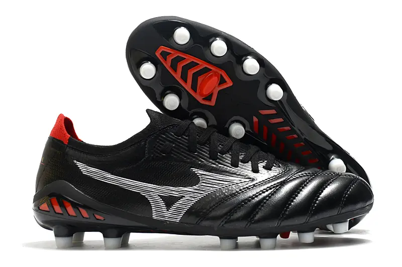 Mizuno Morelia Neo 3 Beta FG - Black/Fiery Red/Charcoal Grey