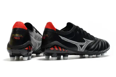 Mizuno Morelia Neo 3 Beta FG - Black/Fiery Red/Charcoal Grey