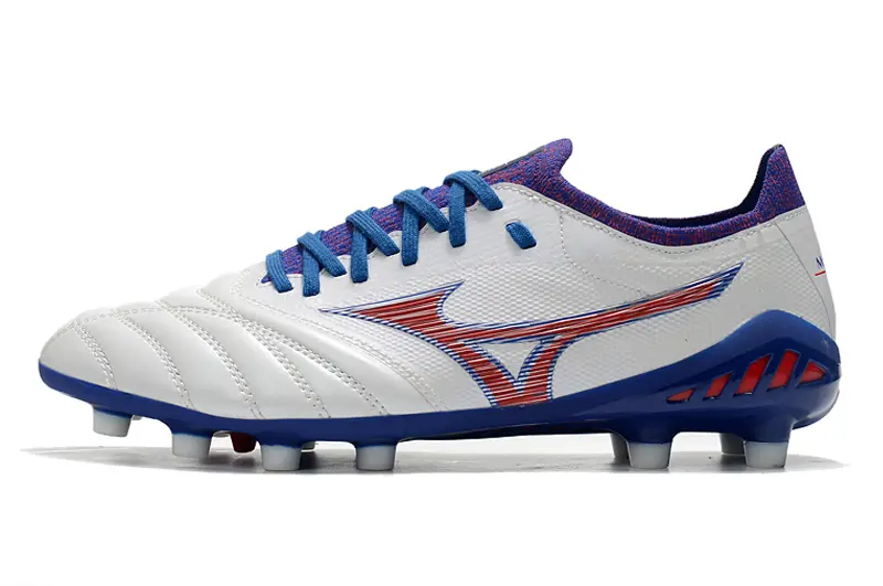 Mizuno Morelia Neo 3 Beta FG - White/Royal Blue/Crimson Red