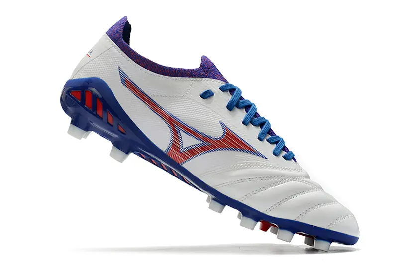Mizuno Morelia Neo 3 Beta FG - White/Royal Blue/Crimson Red