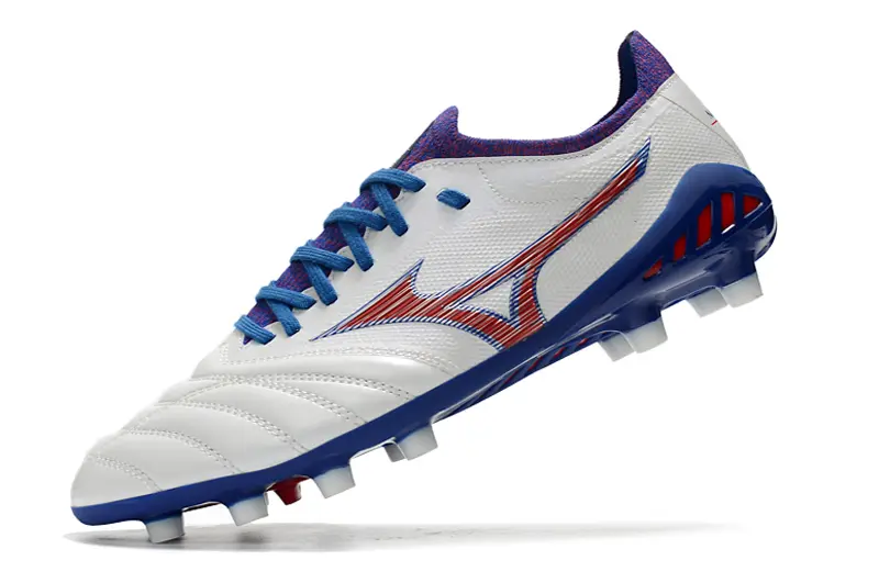 Mizuno Morelia Neo 3 Beta FG - White/Royal Blue/Crimson Red