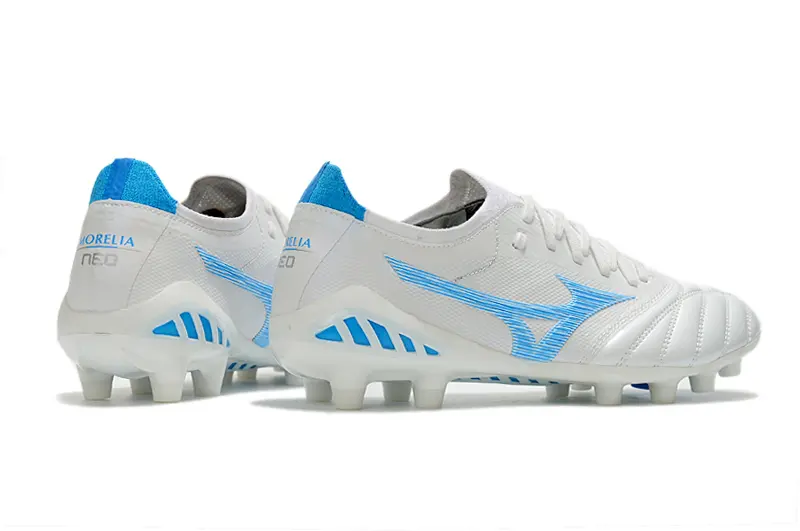 Mizuno Morelia Neo 3 Beta FG - White/Sky Blue/Crystal Blue