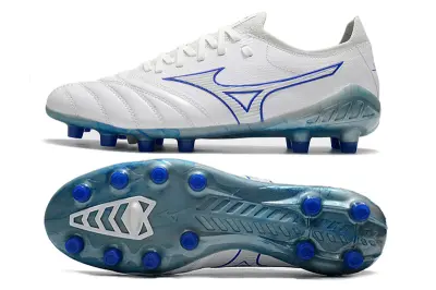 Mizuno Morelia Neo 3 Beta FG - White/Bold Blue/Soft Grey