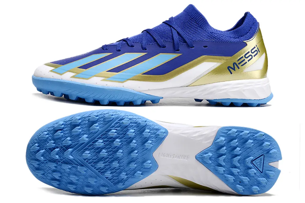 Messi x Adidas X Crazyfast.3 TF - Blue/Sky Blue/Gold