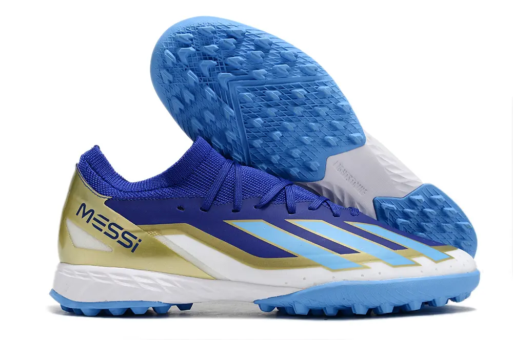 Messi x Adidas X Crazyfast.3 TF - Blue/Sky Blue/Gold