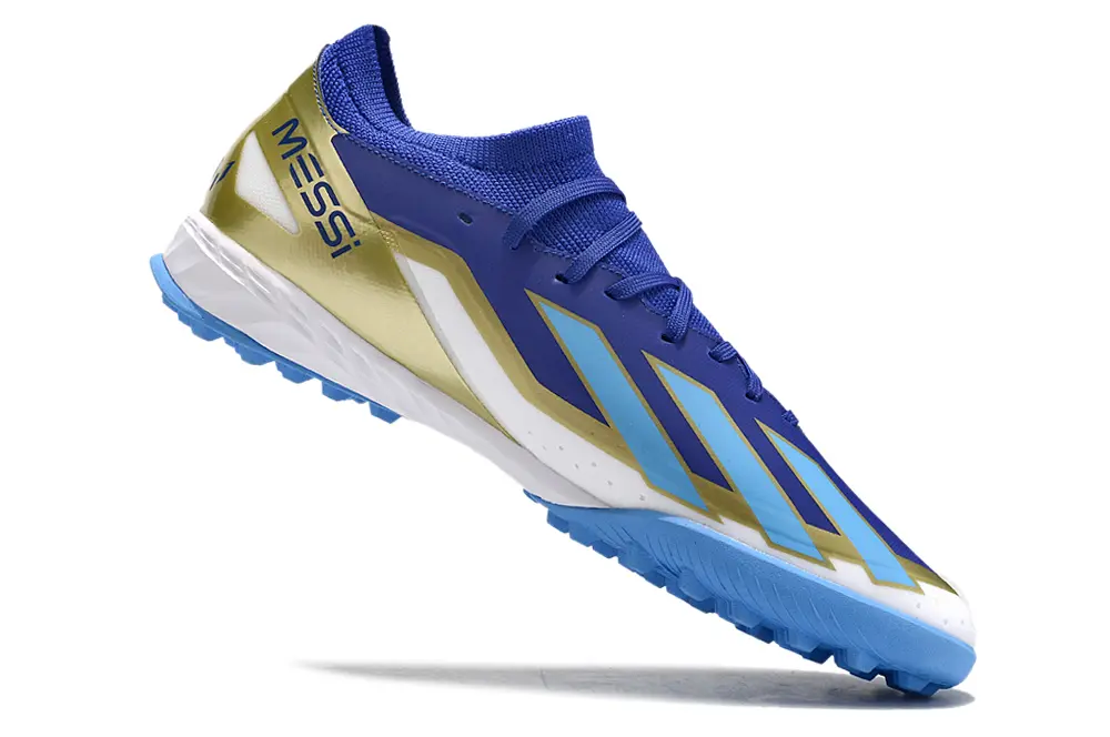 Messi x Adidas X Crazyfast.3 TF - Blue/Sky Blue/Gold