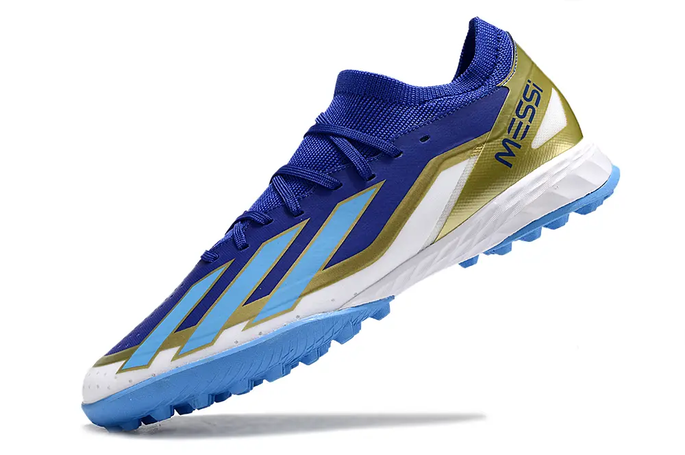 Messi x Adidas X Crazyfast.3 TF - Blue/Sky Blue/Gold