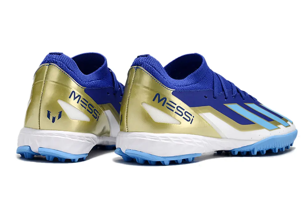 Messi x Adidas X Crazyfast.3 TF - Blue/Sky Blue/Gold