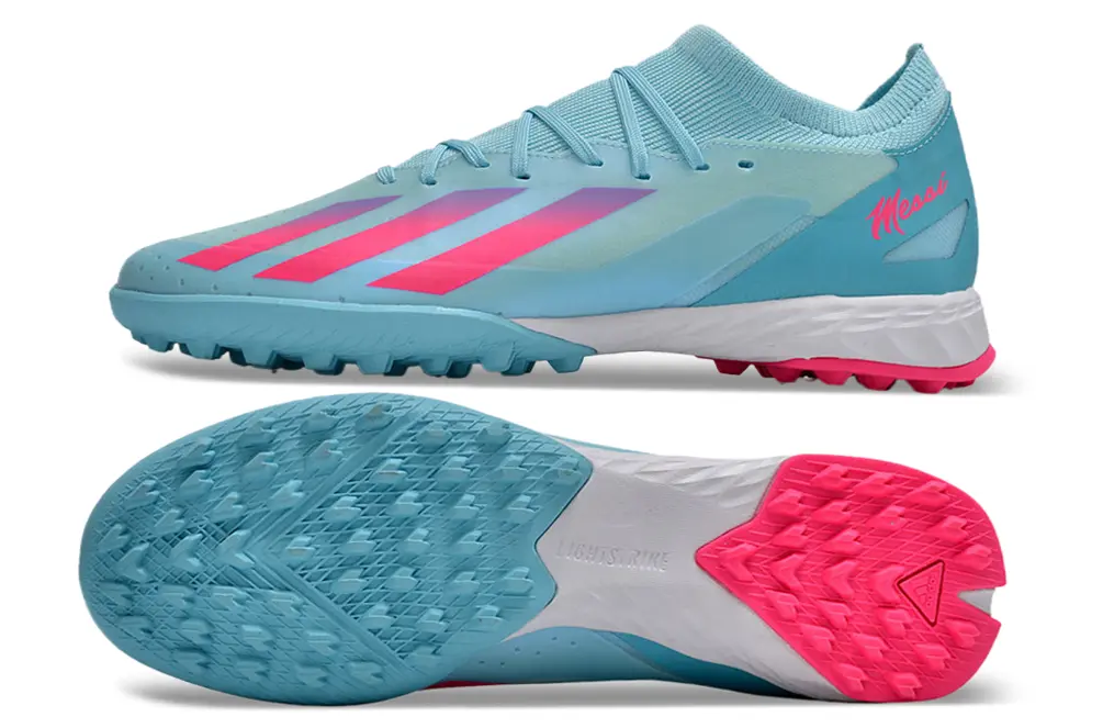 Messi x Adidas X Crazyfast.3 TF - Blue/Sky Blue/Hot Pink