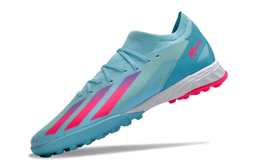 Messi x Adidas X Crazyfast.3 TF - Blue/Sky Blue/Hot Pink