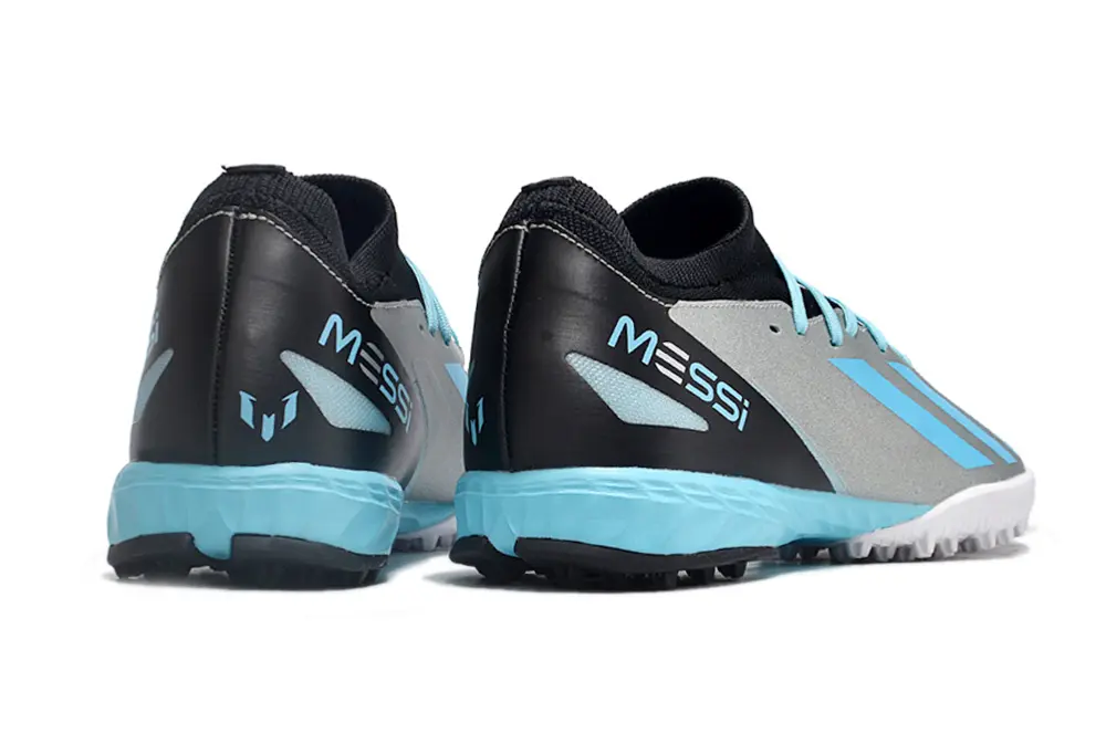 Messi x Adidas X Crazyfast.3 TF - Silver/Sky Blue/Sapphire Black