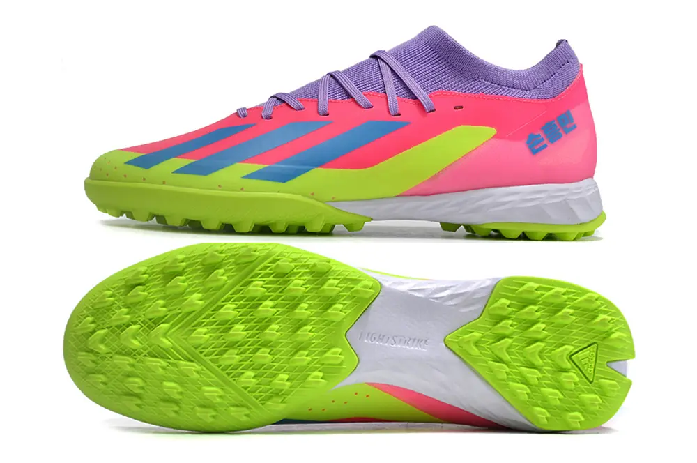 Son x Adidas X Crazyfast.3 TF - Pink/Neon Green/Royal Blue