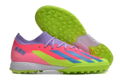 Son x Adidas X Crazyfast.3 TF - Pink/Neon Green/Royal Blue