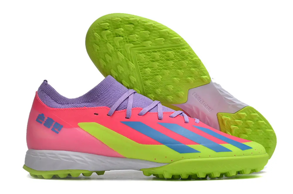 Son x Adidas X Crazyfast.3 TF - Pink/Neon Green/Royal Blue