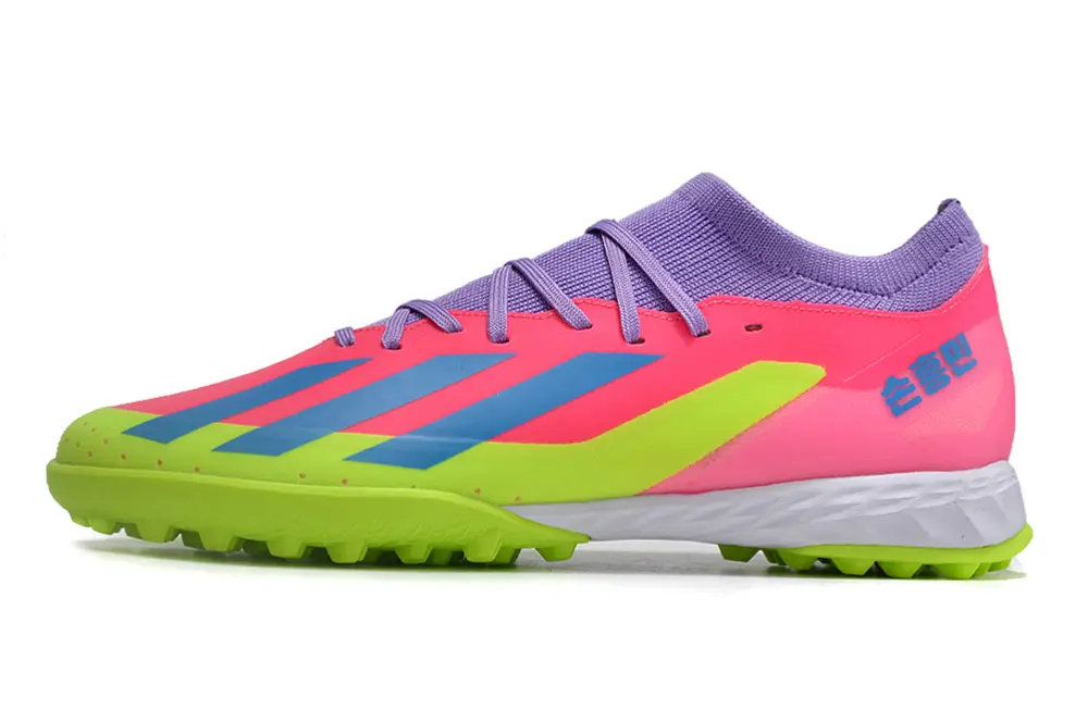 Son x Adidas X Crazyfast.3 TF - Pink/Neon Green/Royal Blue