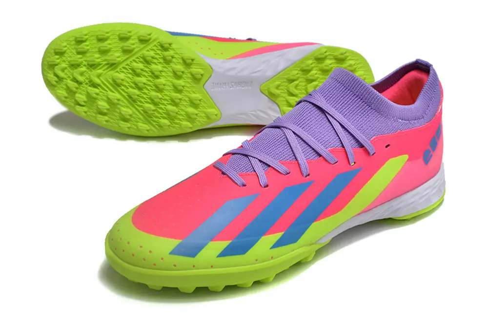 Son x Adidas X Crazyfast.3 TF - Pink/Neon Green/Royal Blue