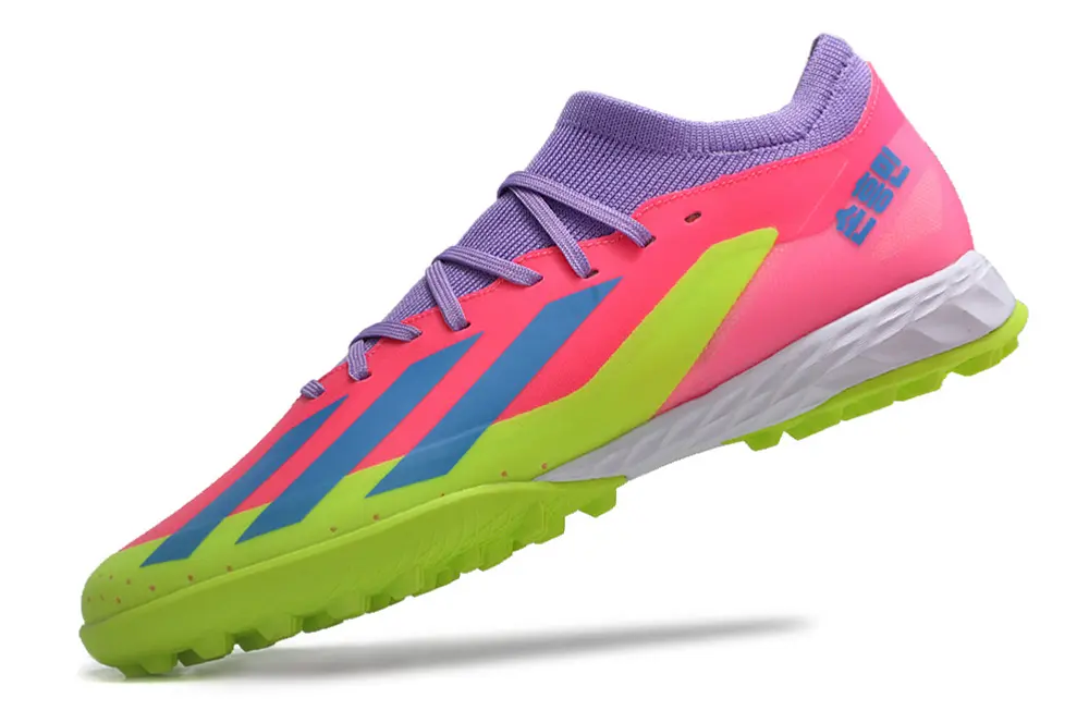 Son x Adidas X Crazyfast.3 TF - Pink/Neon Green/Royal Blue