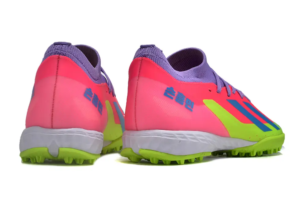 Son x Adidas X Crazyfast.3 TF - Pink/Neon Green/Royal Blue