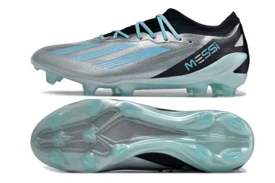 Messi x Adidas X Crazyfast.1 FG - Silver/Aqua Blue/Black
