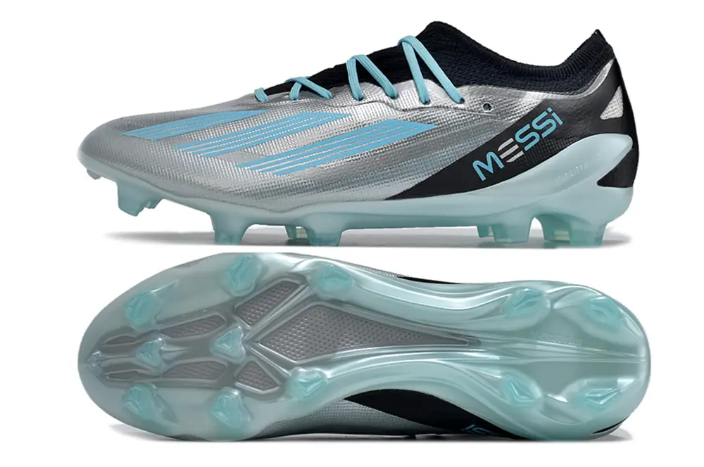 Messi x Adidas X Crazyfast.1 FG - Silver/Aqua Blue/Black