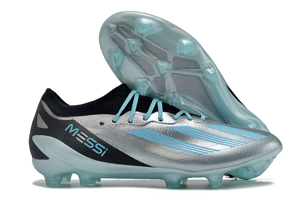 Messi x Adidas X Crazyfast.1 FG - Silver/Aqua Blue/Black