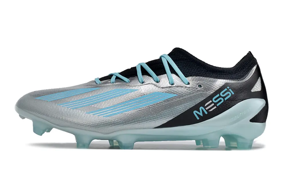 Messi x Adidas X Crazyfast.1 FG - Silver/Aqua Blue/Black