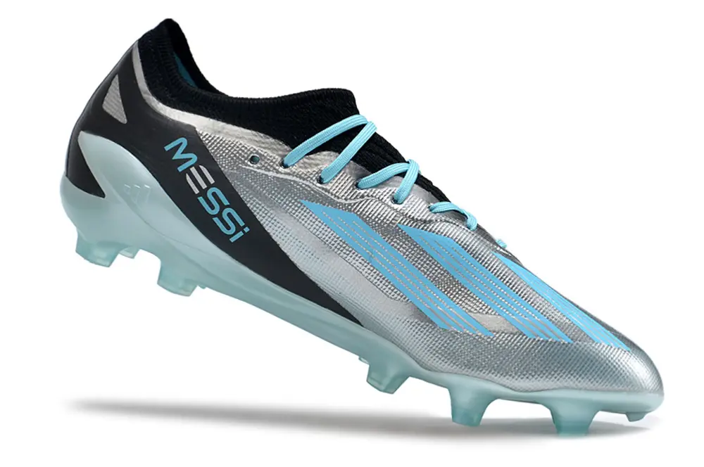 Messi x Adidas X Crazyfast.1 FG - Silver/Aqua Blue/Black