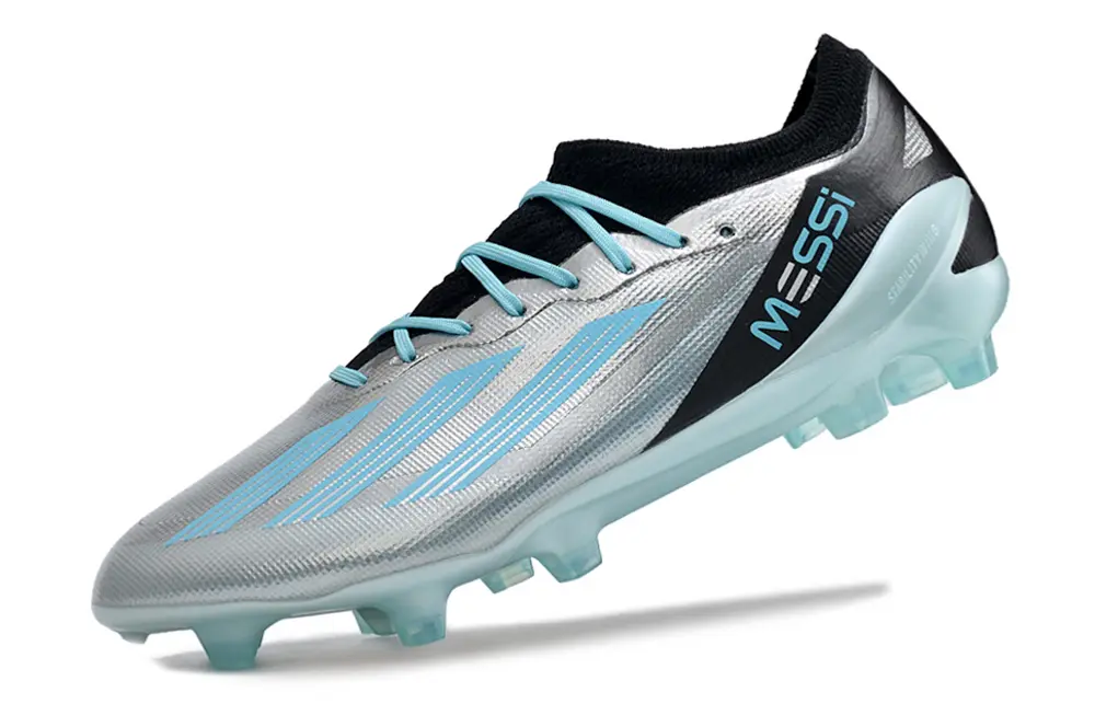 Messi x Adidas X Crazyfast.1 FG - Silver/Aqua Blue/Black