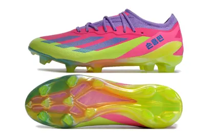 Son x Adidas X Crazyfast.1 FG - Pink/Electric Green/Neon Purple