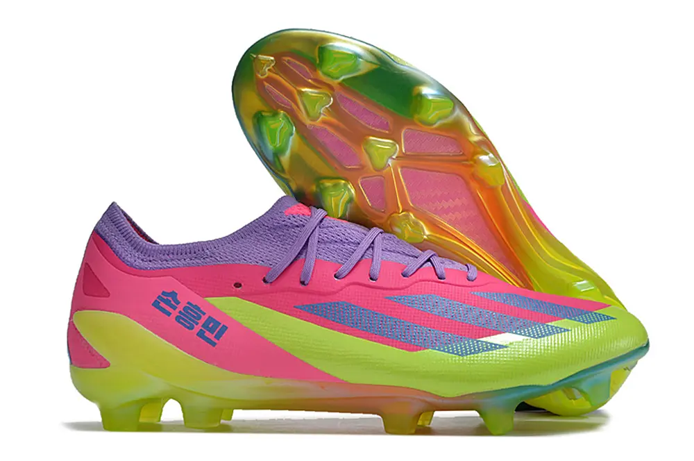 Son x Adidas X Crazyfast.1 FG - Pink/Electric Green/Neon Purple