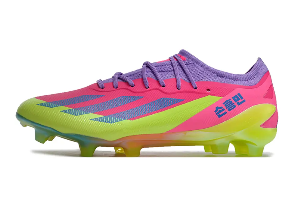 Son x Adidas X Crazyfast.1 FG - Pink/Electric Green/Neon Purple