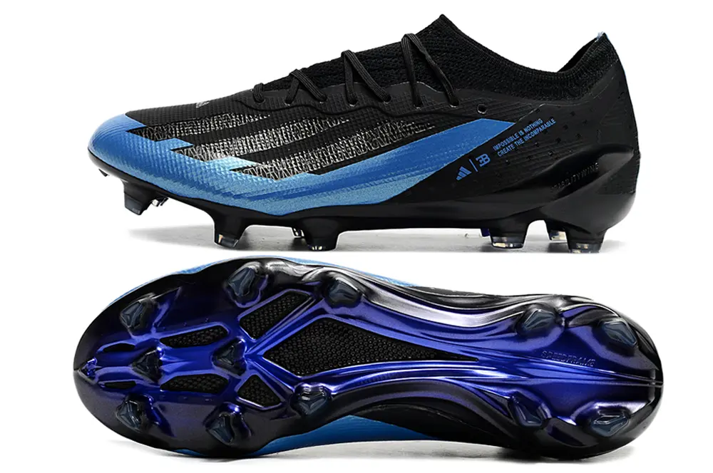 Bugatti x Adidas X Crazyfast.1 FG - Black/Sky Blue/Dark Night