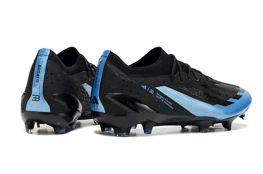 Bugatti x Adidas X Crazyfast.1 FG - Black/Sky Blue/Dark Night