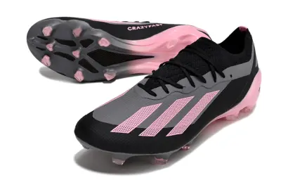 Adidas X Crazyfast.1 FG Firm Ground Soccer Cleats - Black/Pink/Gray