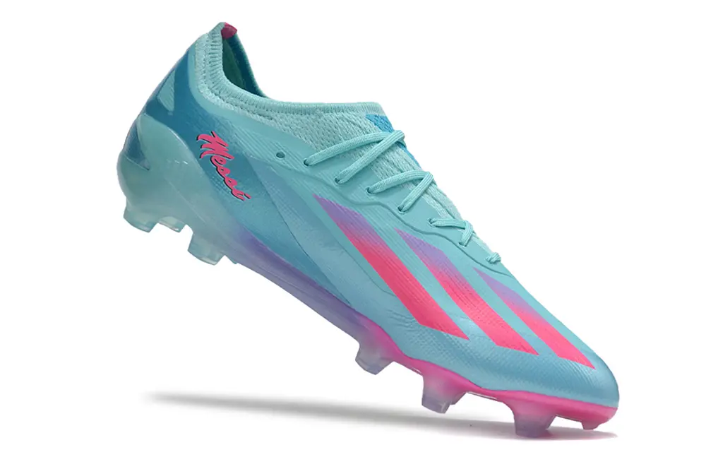 Messi x Adidas X Crazyfast.1 FG - Aqua/Coral Pink/Deep Blue
