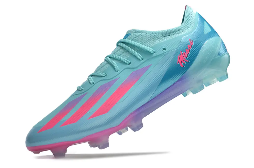 Messi x Adidas X Crazyfast.1 FG - Aqua/Coral Pink/Deep Blue
