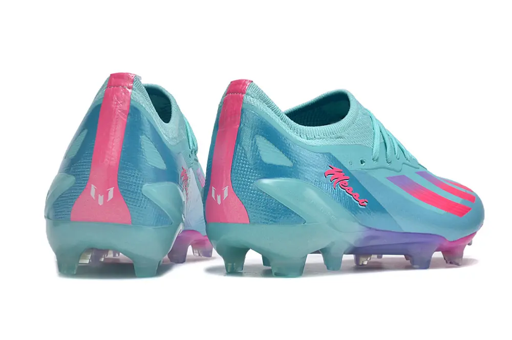Messi x Adidas X Crazyfast.1 FG - Aqua/Coral Pink/Deep Blue